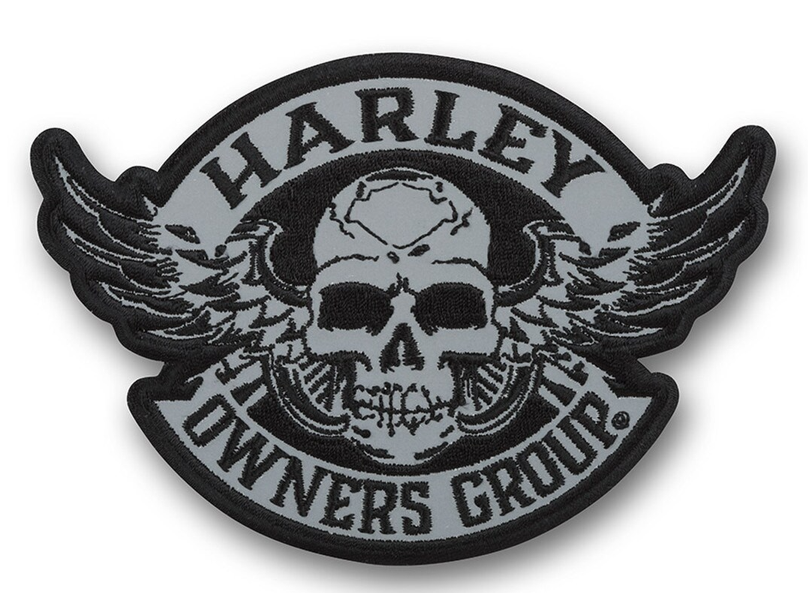 [LNO-01131-0] HOG PATCH SKULL REFLEC SMALL